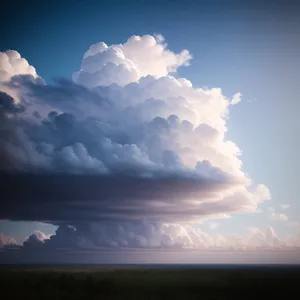 Vibrant Skies: Majestic Cloudscape with Sunlit Mountains