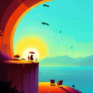 Serenity by the Shore: A Captivating Coastal Sunset