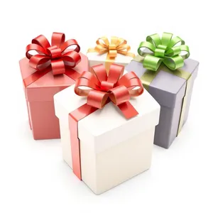 3D Gift Box with Silk Ribbon Bow