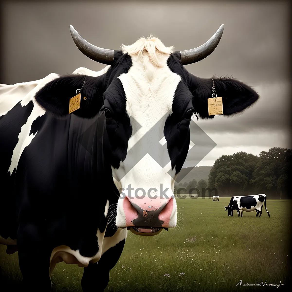 Picture of Grass-Fed Cattle Grazing on Pasture