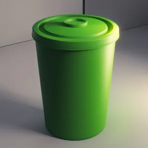 Plastic Cup and Pencil Sharpener in Container