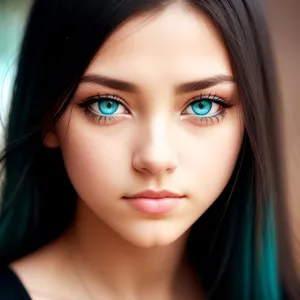 Seductive Brunette Beauty with Captivating Eyes