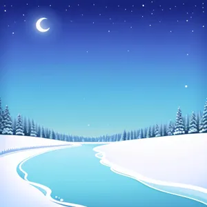 Winter Wonderland: Moonlit Snowflake Celebration