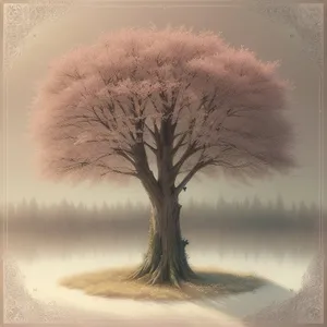 Winter Wonderland: Bonsai Tree in Snowy Forest