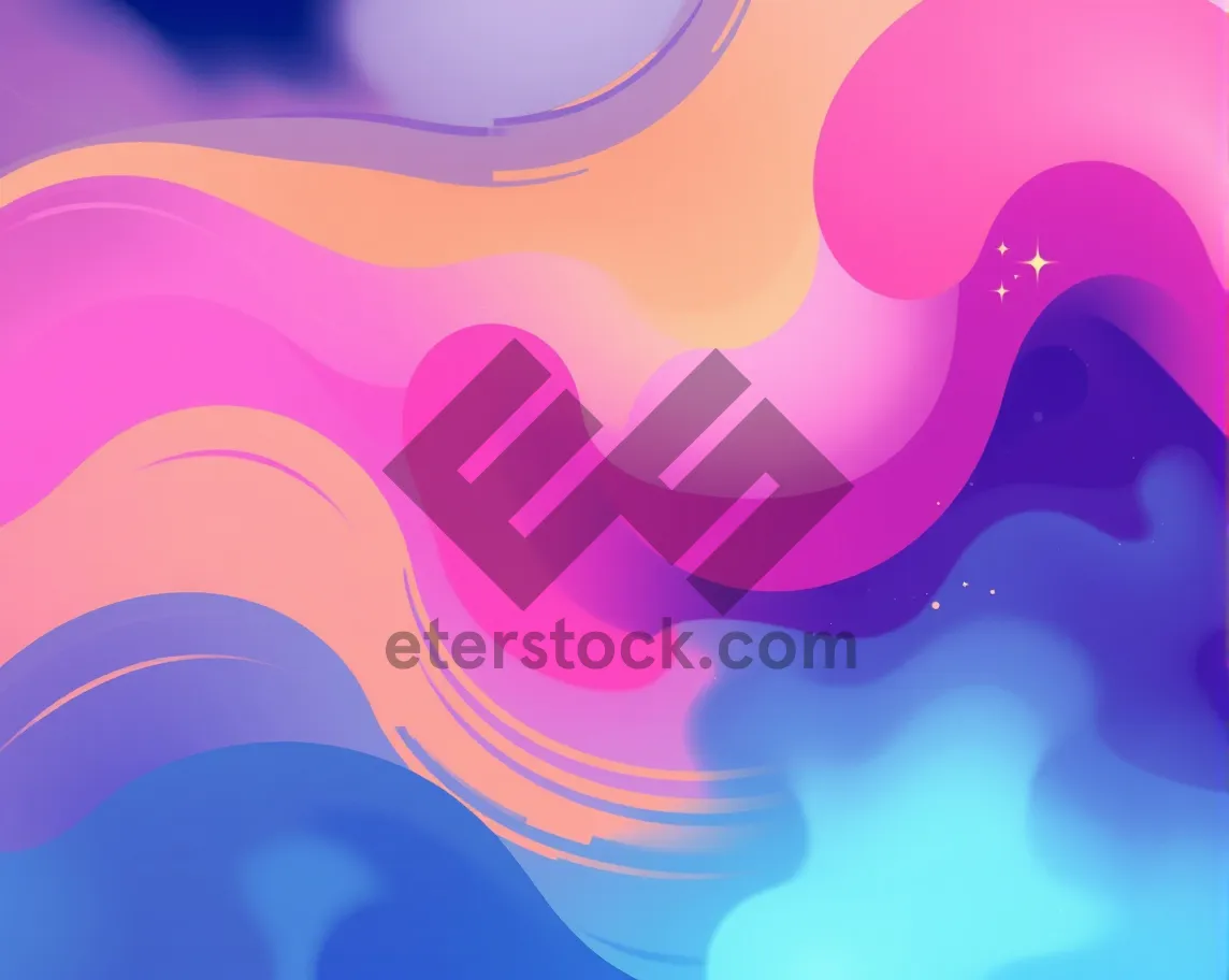 Picture of Colorful Wave Design Wallpaper - Artistic Graphic Pattern