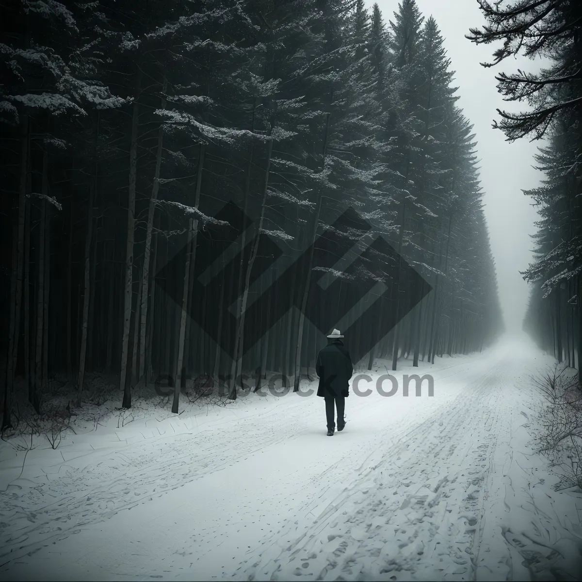 Picture of Winter Wonderland: Frozen Forest Landscape