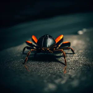 Black Rock Crab: Close-Up of Ground Beetle