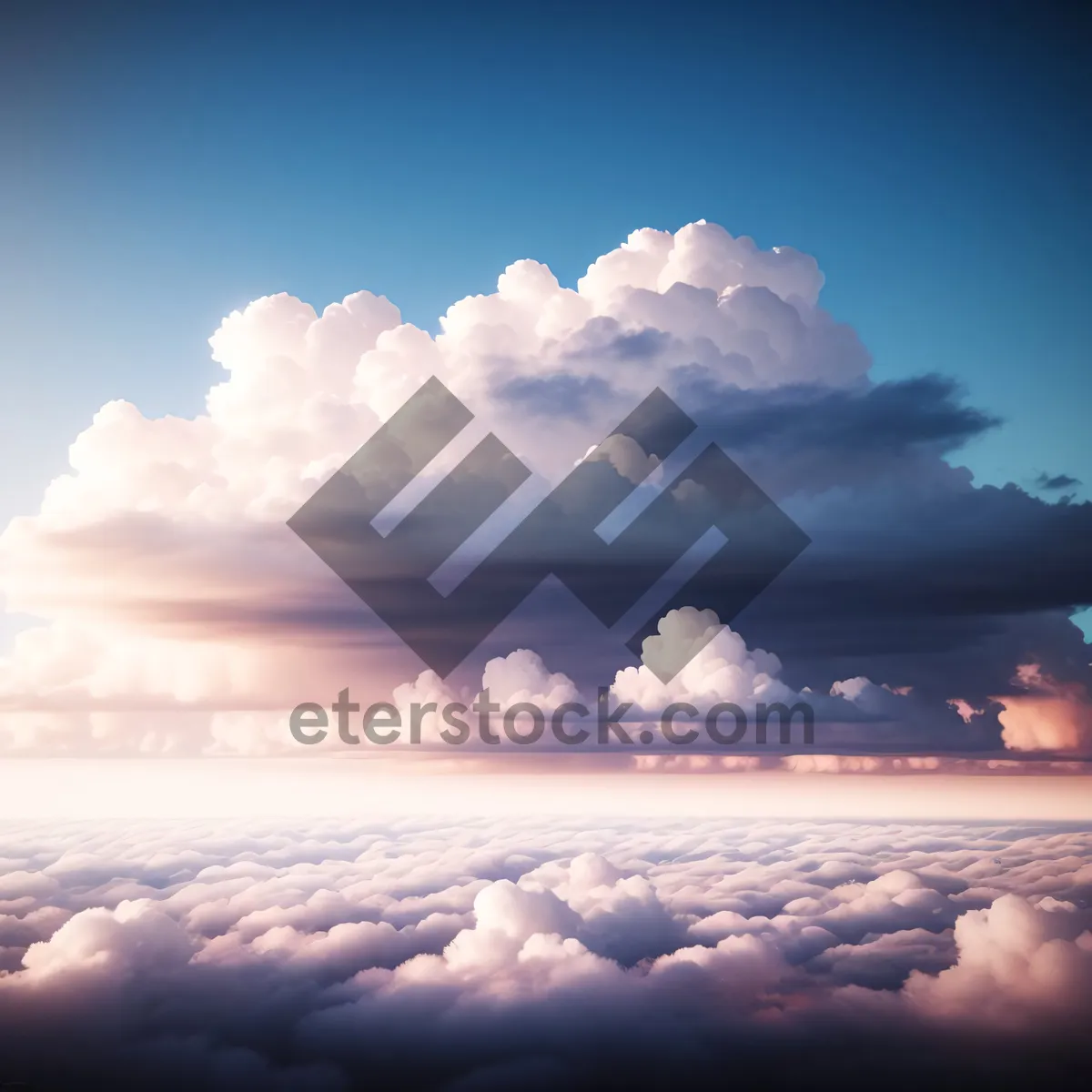 Picture of Scenic Cloudscape in Clear Summer Sky