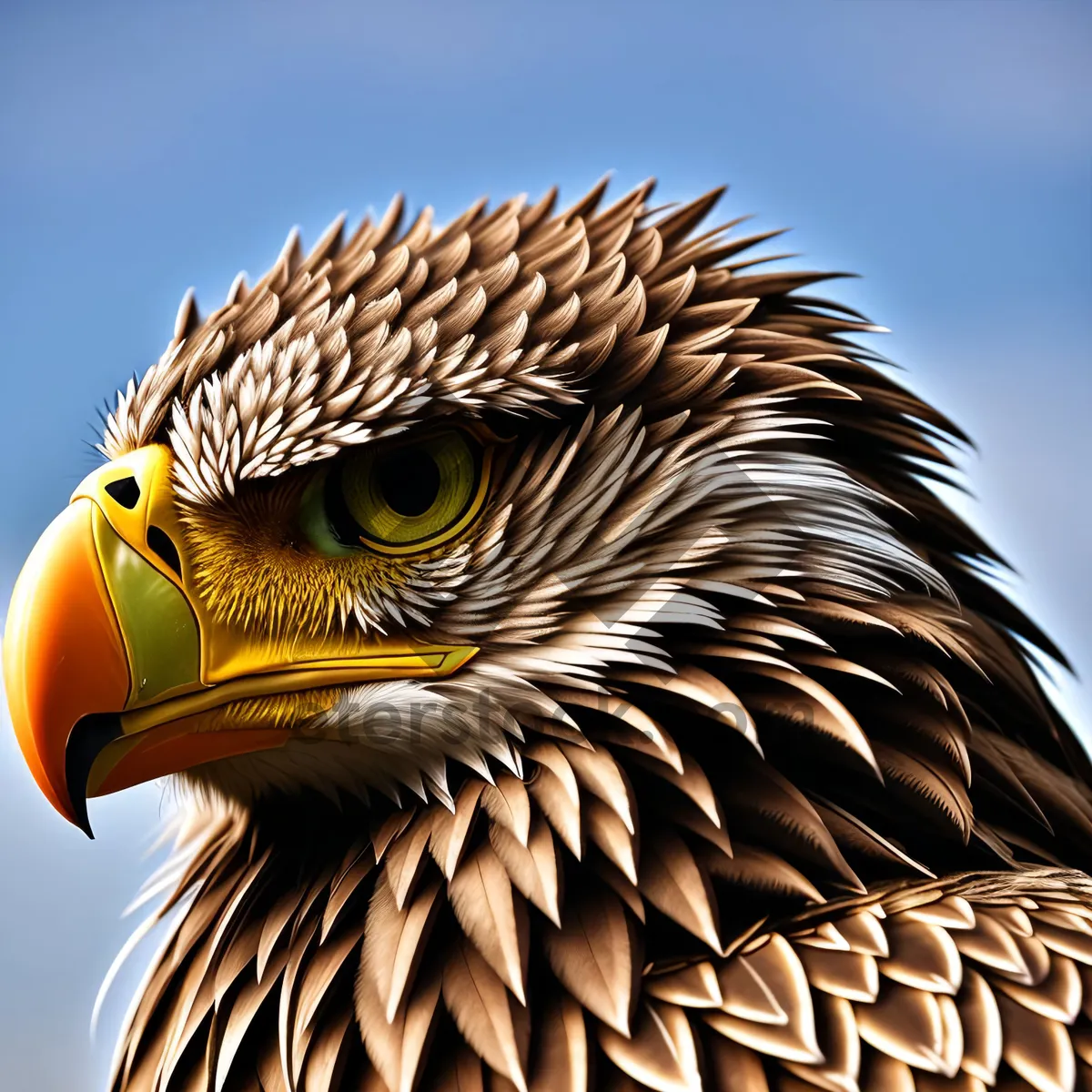 Picture of Bald Eagle Head: Majestic Hunter with Piercing Yellow Eyes