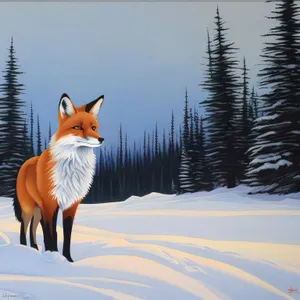 Winter Fox in the Snow