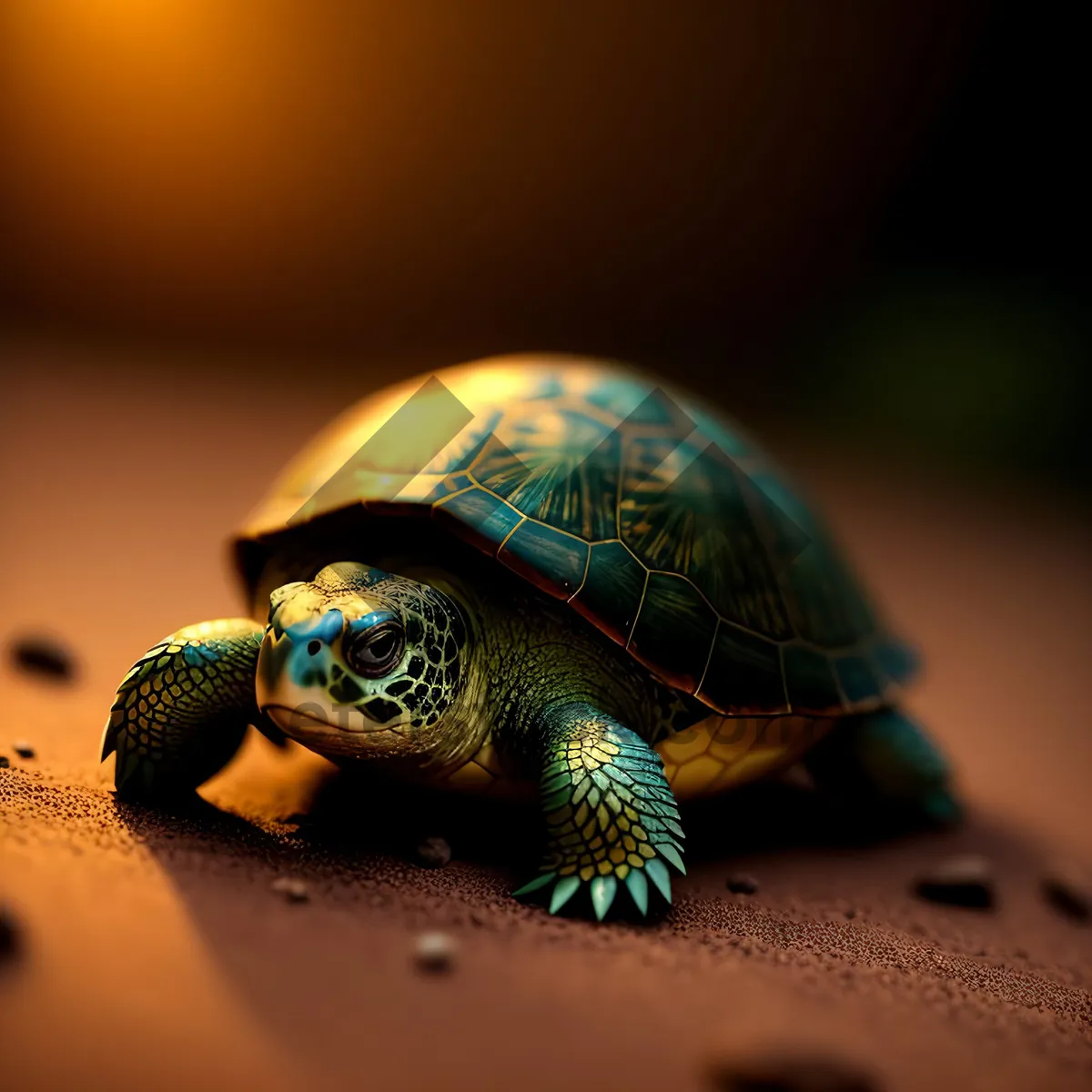 Picture of Slow and steady turtle in its shell