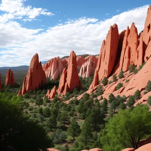 Mesmerizing Orange Canyon Landscape with Majestic Rock Formations