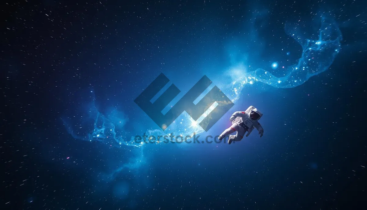 Picture of Starry Athlete in Cosmic Space Graphics