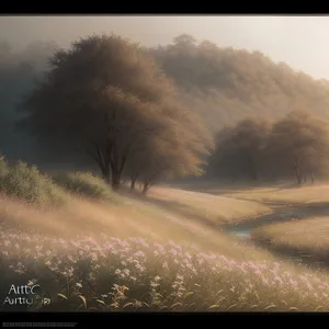 Heavenly Horizon: Sun-Kissed Sand Dune Landscape