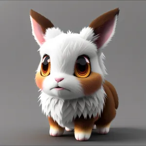 Fluffy Kitty Rabbit - Adorable Domestic Pet with Ears