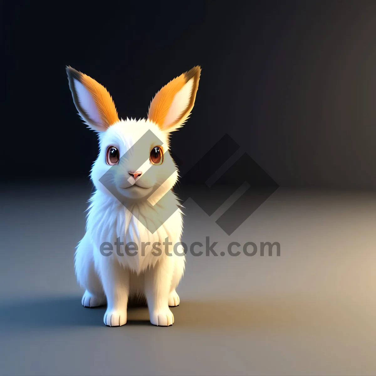 Picture of Cute Fluffy Bunny with Adorable Ears