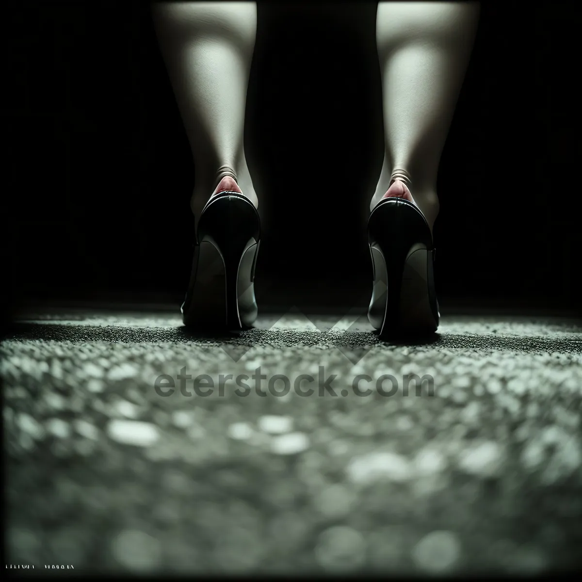 Picture of Seductive black leg silhouette: "Sensual Hourglass
