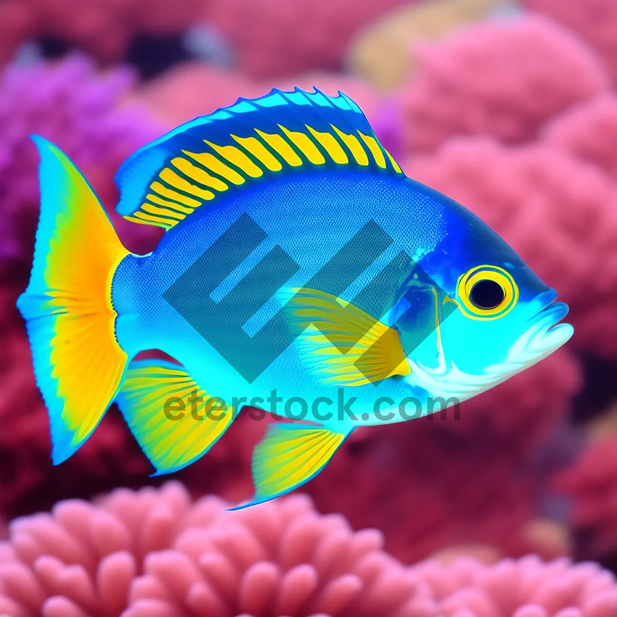 Picture of Vibrant Marine Life in Colorful Coral Reef