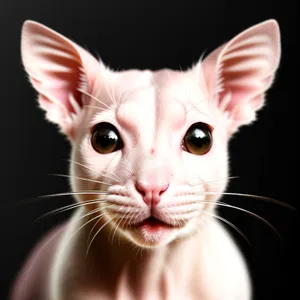 Fluffy Feline Kitty with Whiskers and Adorable Eyes