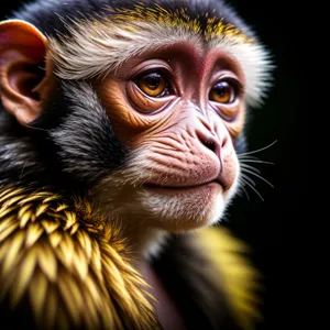 Endangered Orangutan portrait in the wild