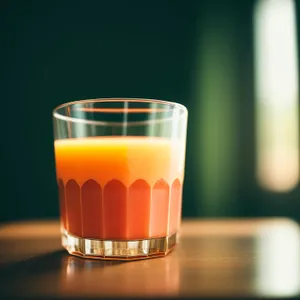 Fresh Fruit Juice in Glass Cup