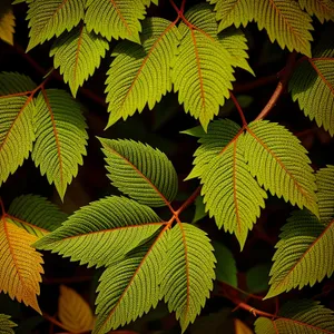 Lush Sumac Shrub in Forest Foliage