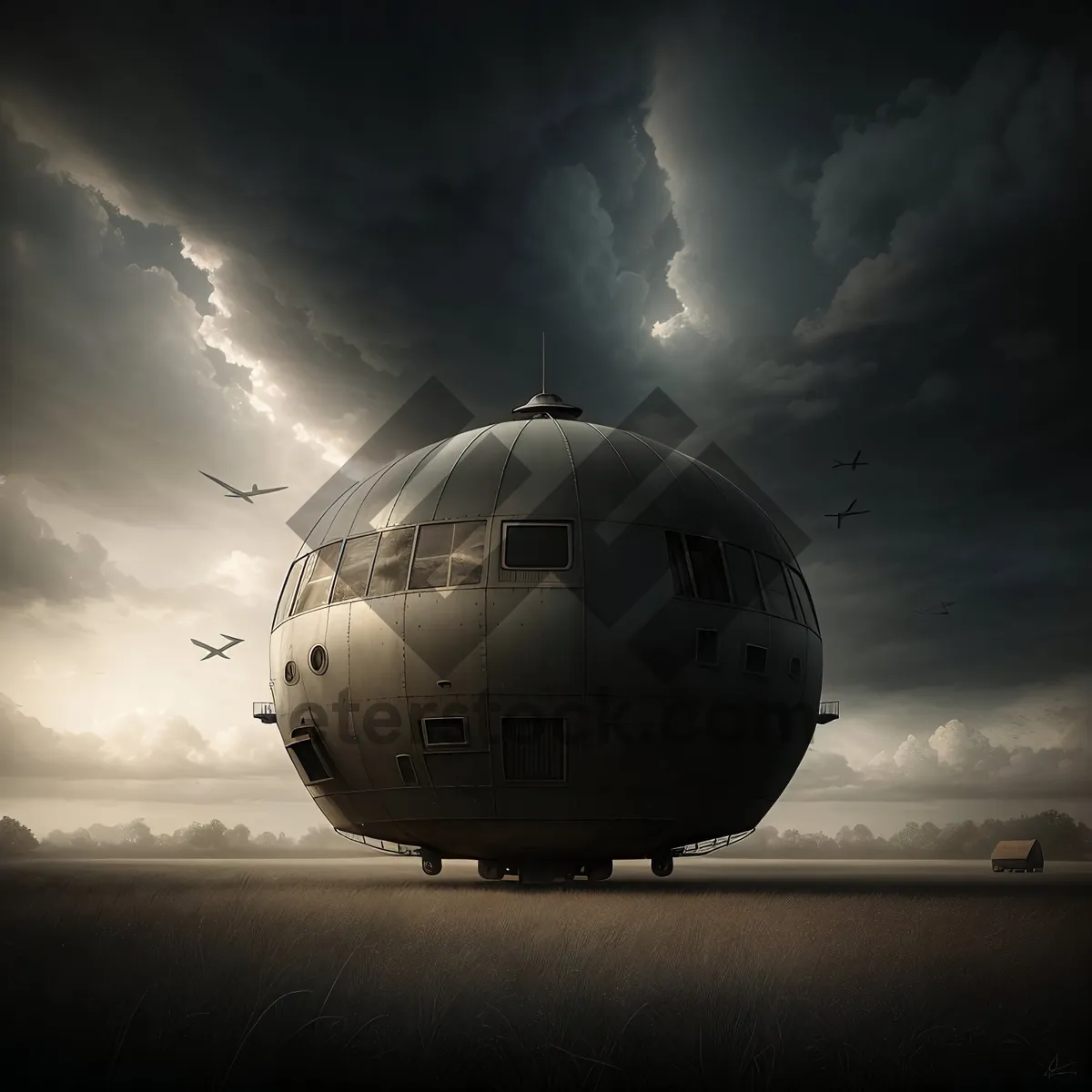 Picture of Skybound Airship soaring through Clouds