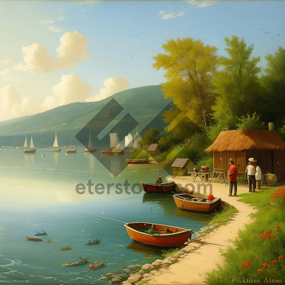 Picture of Serene Waterside Retreat: Beachfront Villa with Boathouse