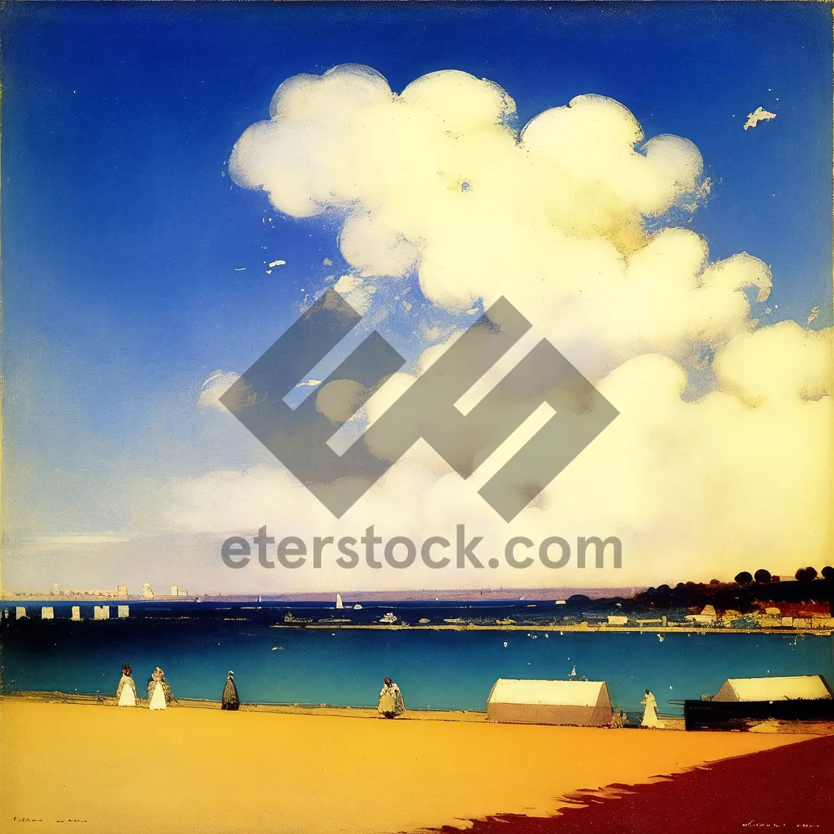 Picture of Serene Sunset at Tropical Beach Resort