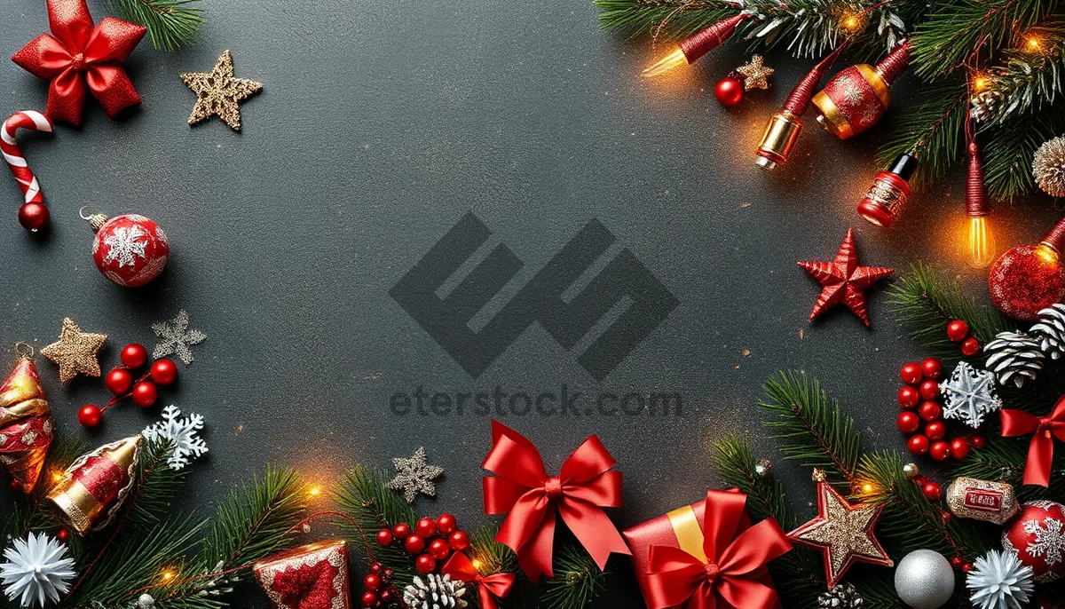 Picture of Floral Holiday Celebration Card with Colorful Flowers and Tree