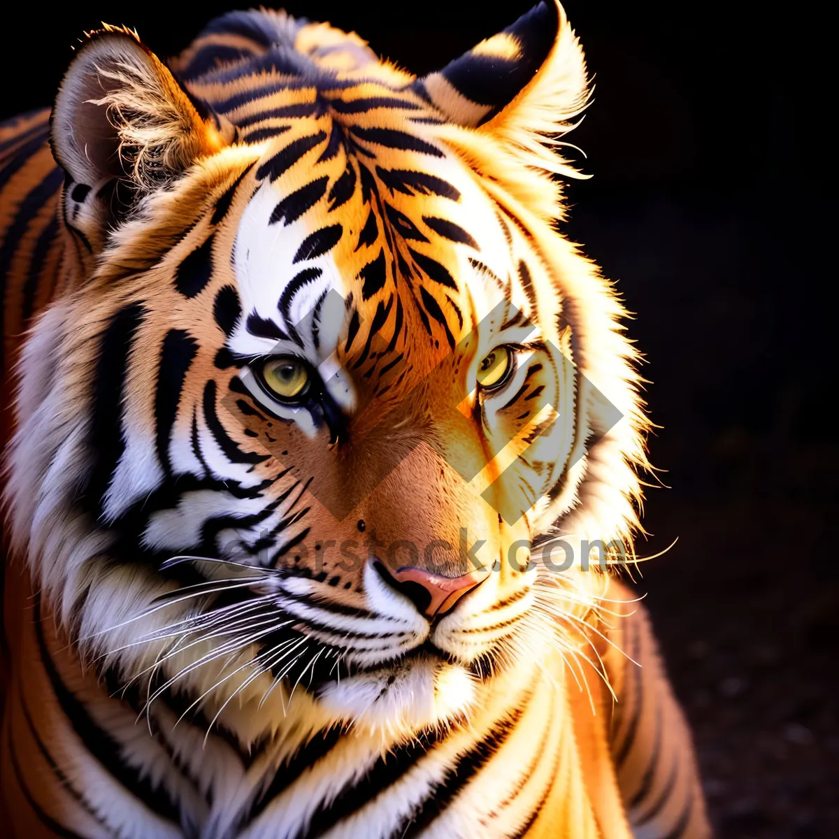 Picture of Safari Striped Jungle Hunter: Tiger's Black Striped Head