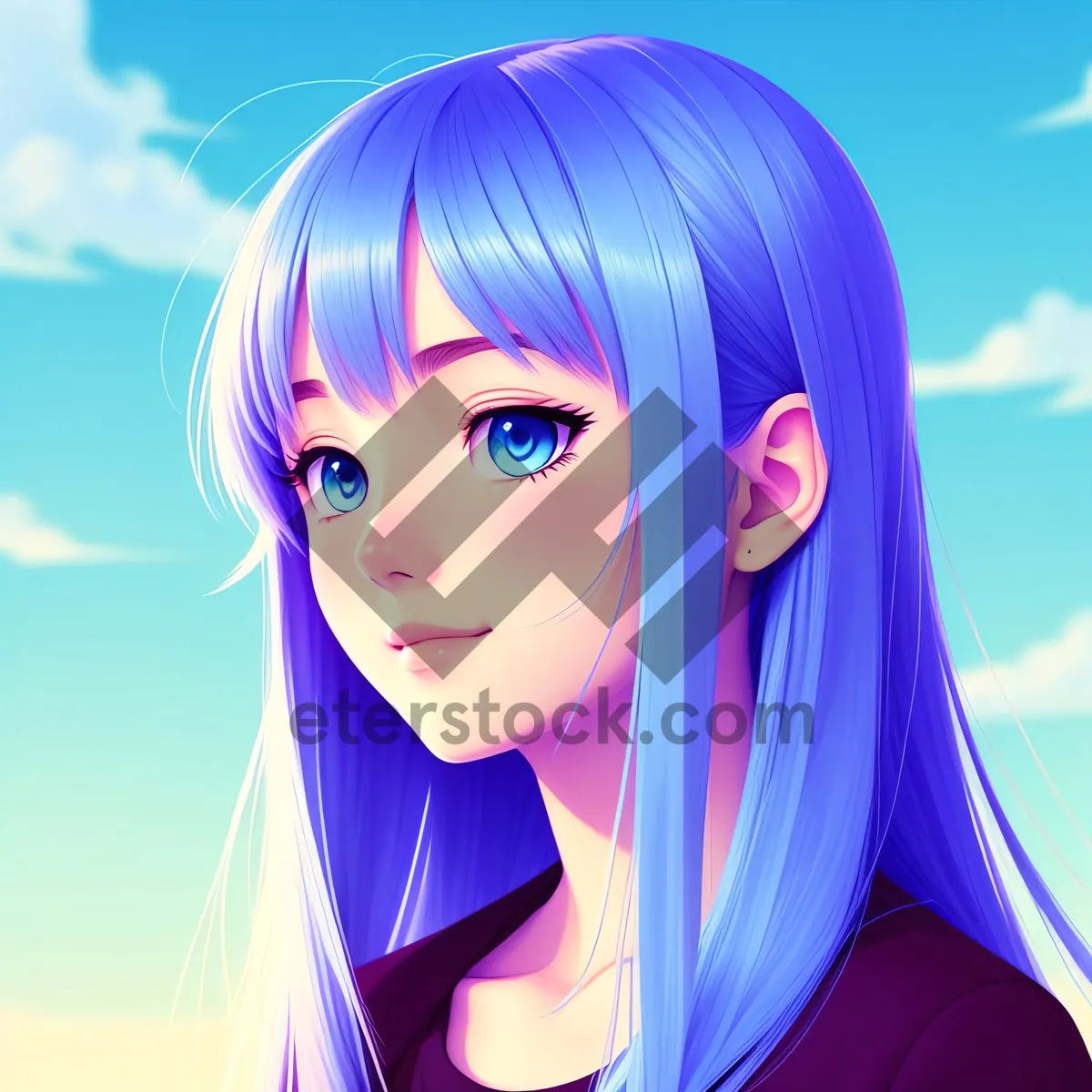 Picture of Charming Cartoon Coquette with Cute Artistic Touch