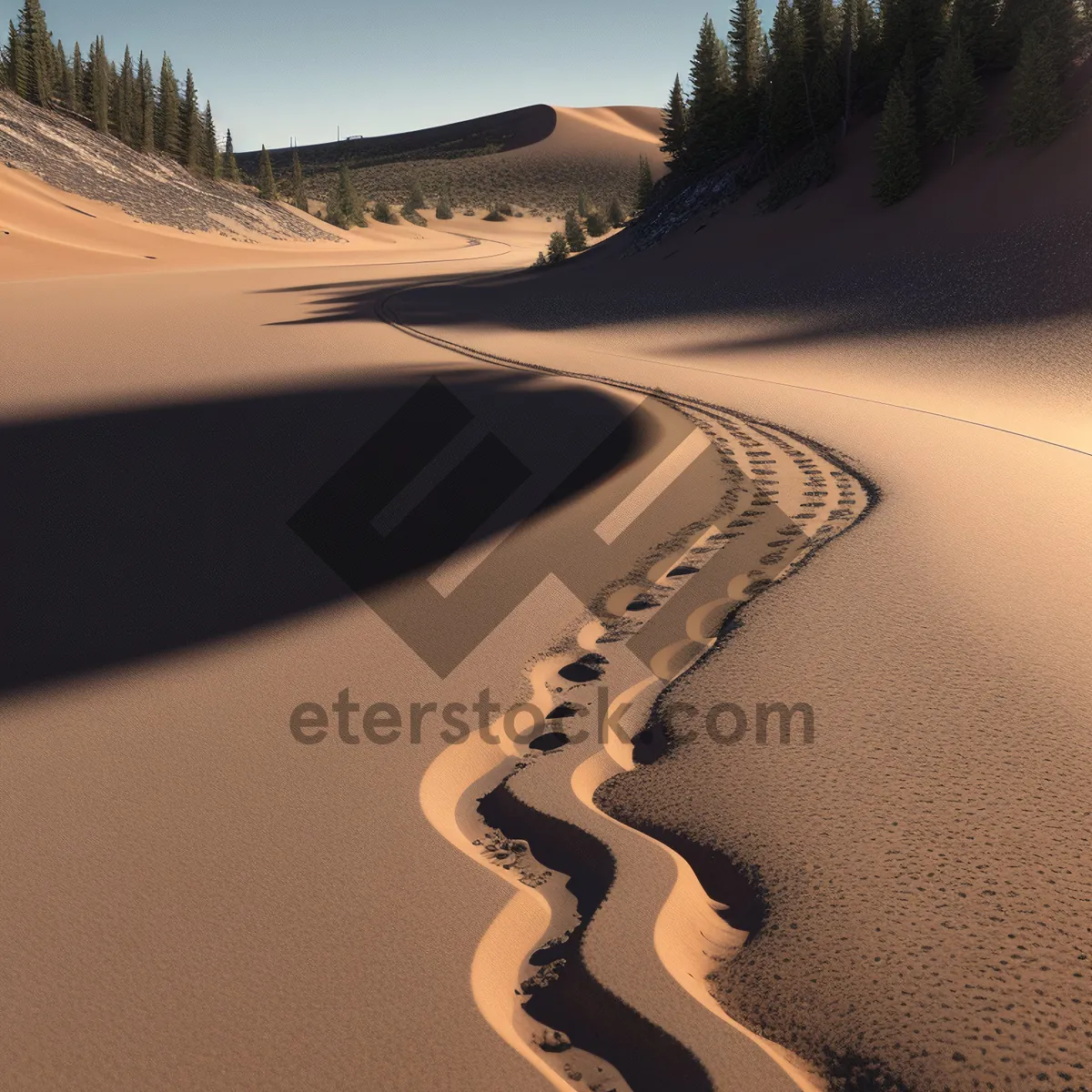 Picture of Sandy Dunes in a Desert Landscape