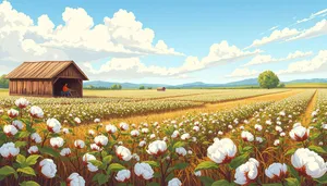 Summer Meadow Landscape with Tulip Flowers