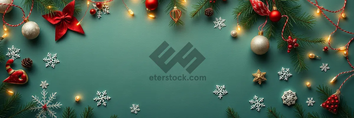 Picture of Winter Wonderland Greeting Card with Snowflakes and Tree