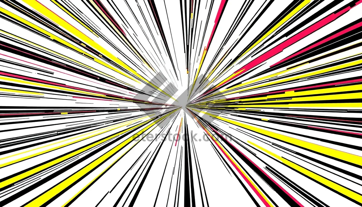 Picture of Abstract Black Light Tunnel Effect With Colorful Lines