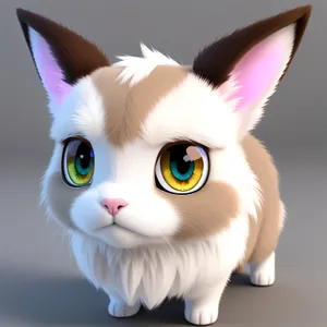 Adorable Bunny and Kitty Duo
