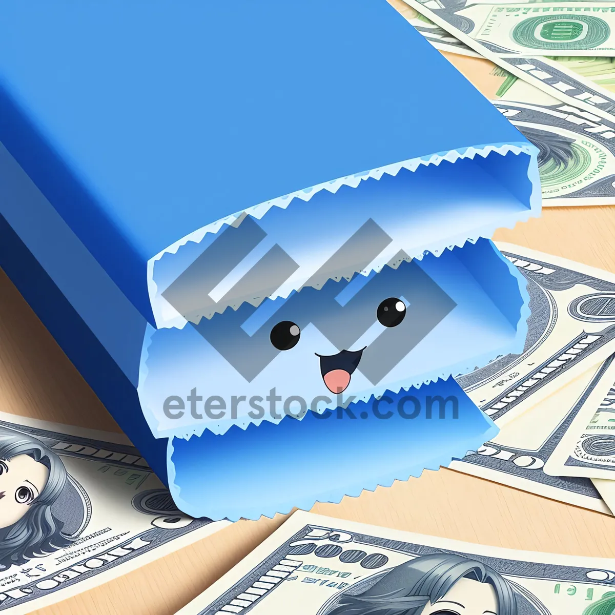Picture of Financial Wealth: Currency and Cash Bookmark Design