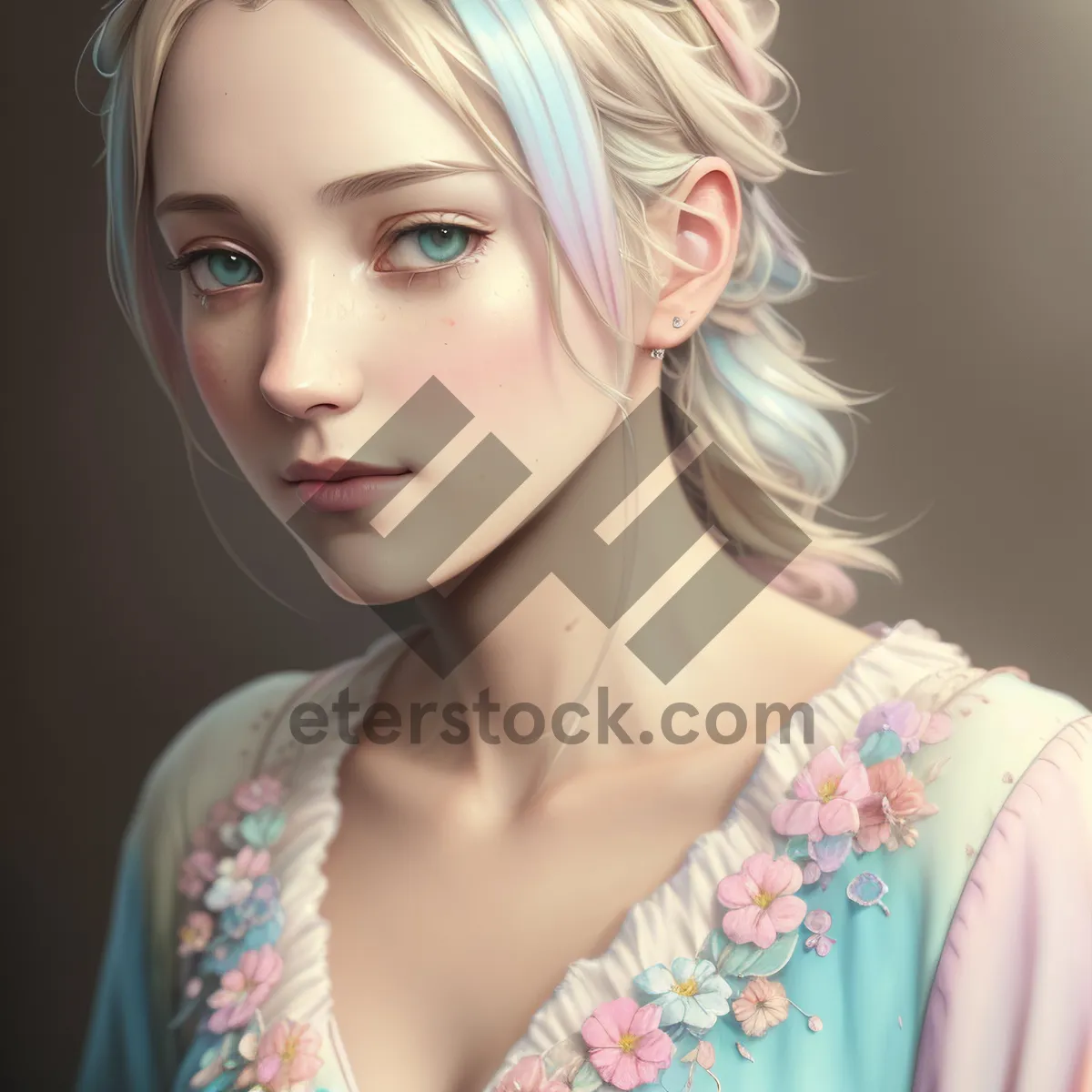 Picture of Dazzling blonde model showcasing captivating elegance.