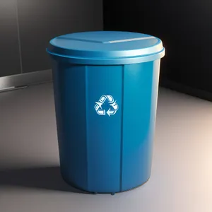 Empty Bin with Lid - Ashcan Container for Cups