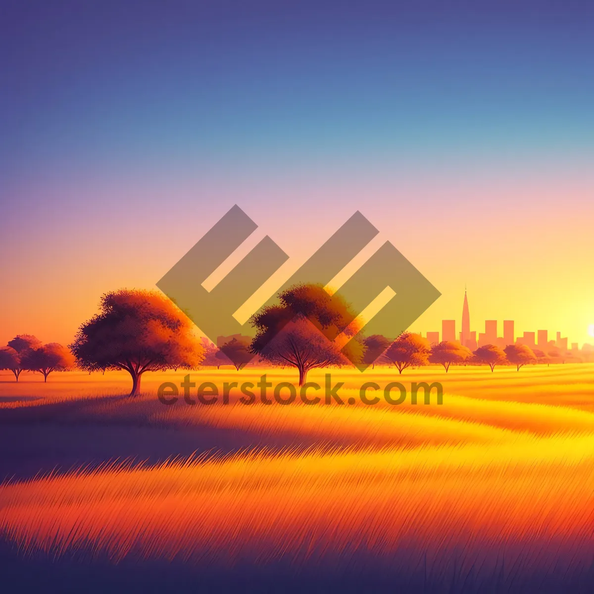 Picture of Vibrant Horizons: A Serene Sunset over Rural Meadow"
(Note: The requested line is intended to be used as a short name for an image, and therefore does not contain any additional information beyond describing the image.)