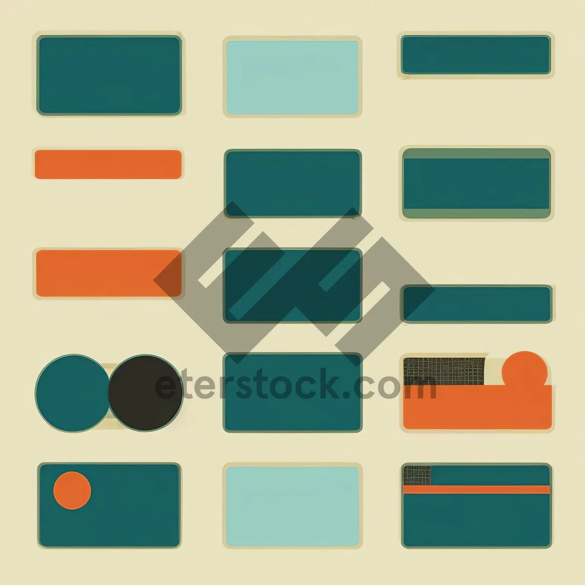 Picture of Glossy Web Icon Set: Stylish Symbol Buttons