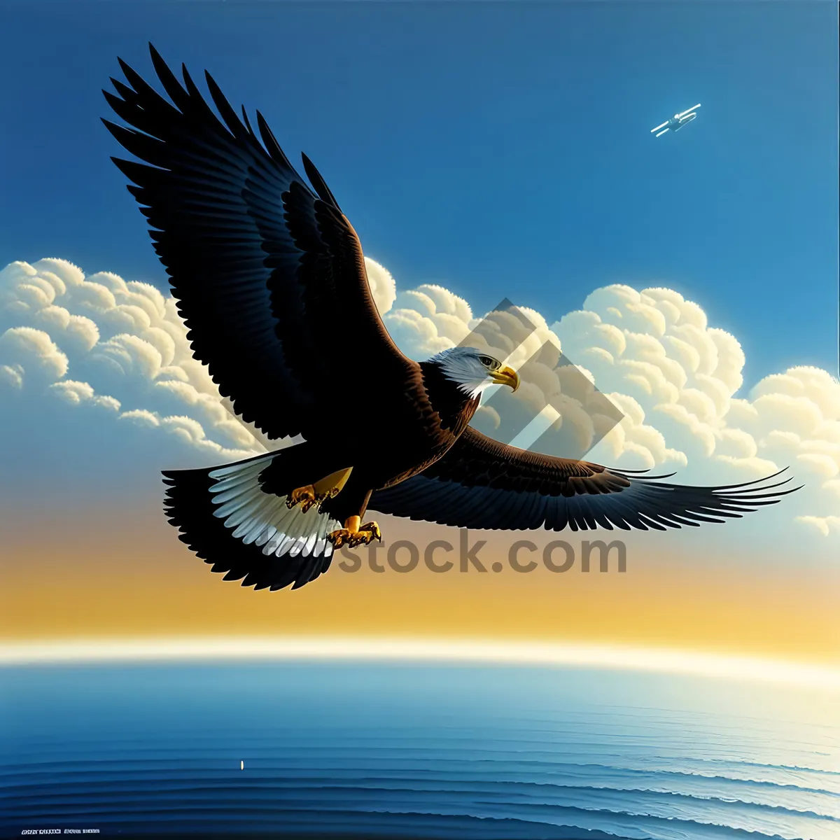Picture of Majestic Sky Soarer: Bald Eagle in Flight