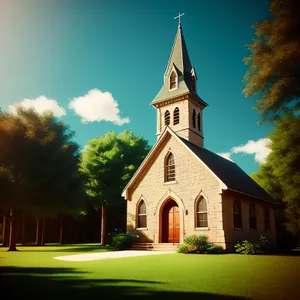 Old Cathedral Tower: Historic Religious Landmark in City