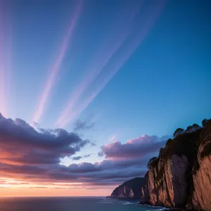 Serene Sunset Over the Ocean