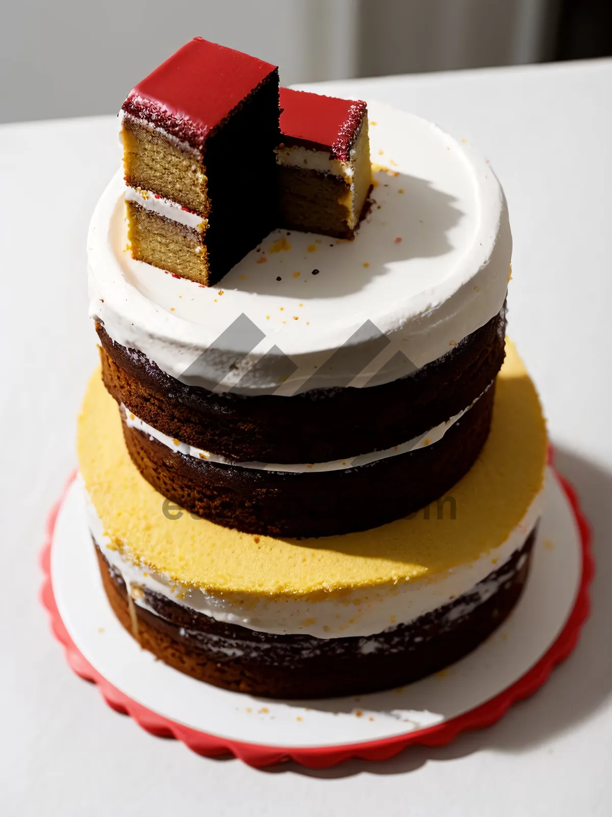 Picture of Delicious Chocolate Cake with Fresh Fruit Topping