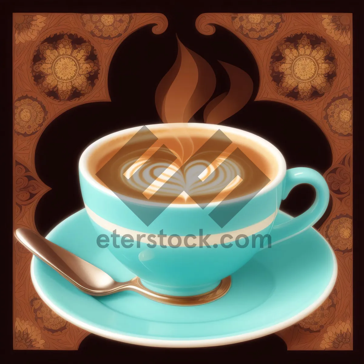 Picture of Morning Coffee on Black Table - Caffeine Fix