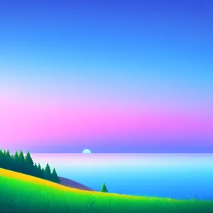 Vibrant Summer Landscape Under Clear Blue Sky