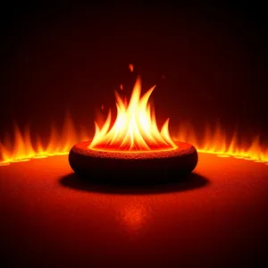 Fiery Inferno: A Blaze of Orange Flames