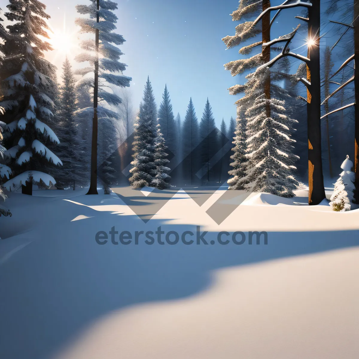 Picture of Frozen Majesty: A Breathtaking Snowy Mountain Landscape